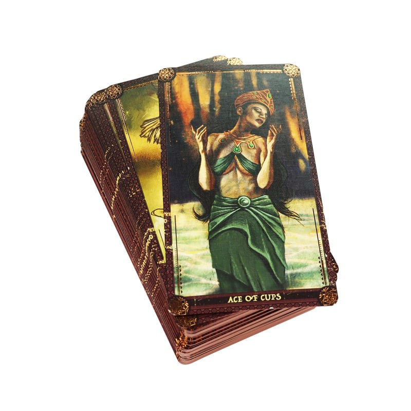 Luxury Vintage Tarot Deck 78 Cards Gold Foil Edges Collector Set OEM