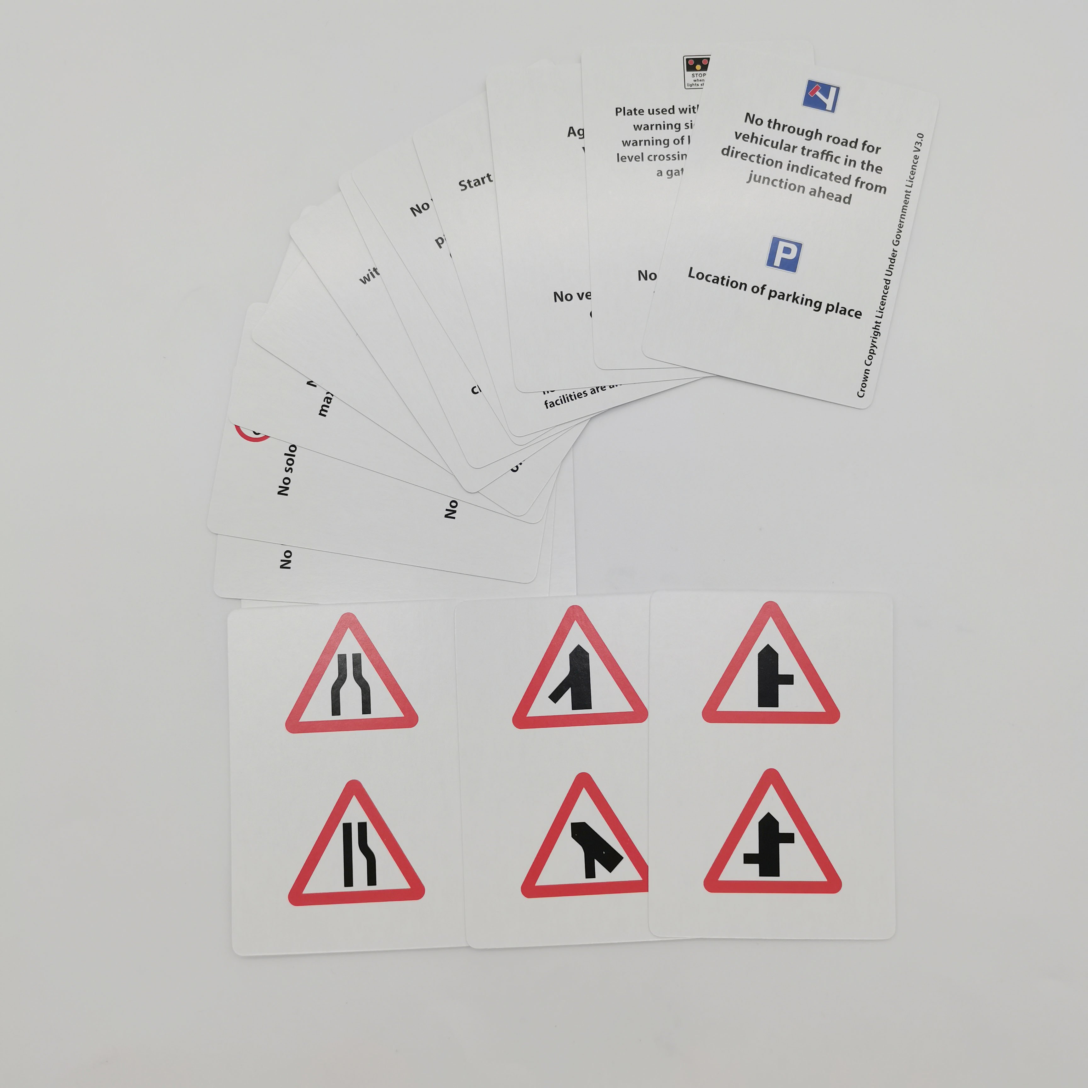OEM Custom Traffic Sign Flash Cards Educational Learning Tool for Driving Schools Wholesale Manufacturer