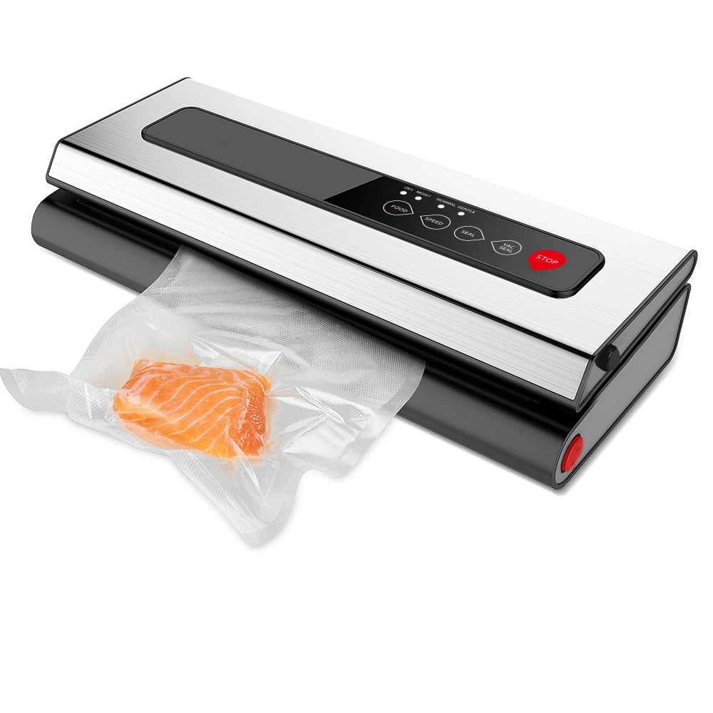 VS6601S Vacuum Sealer with Built-in Cutter, Dry & Moist Modes, Normal & Gentle Pressure Setting, Accessory Hose for Containers and Bottles