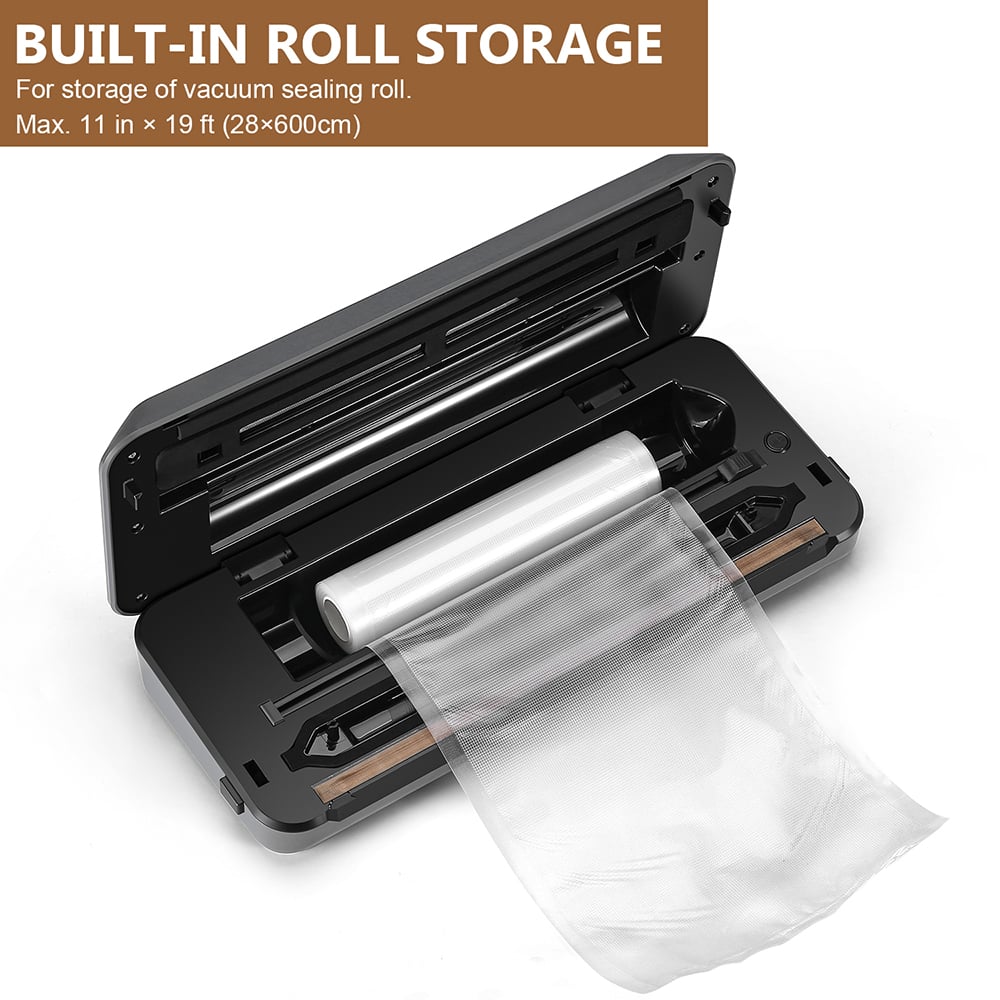 VS6602X Vacuum Sealer with Built-In Roll Storage, Built-in Cutter, Dry & Moist Modes, Pulse Function & Accessory Hose for Containers and Bottles