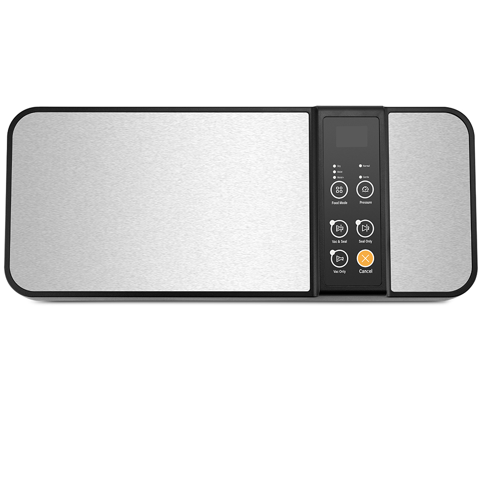 VS6609X Vacuum Sealer with Built-In Roll Storage, Built-in Cutter, Countdown of the Remaining Sealing Time, Dry & Moist & Super Moist Modes, Normal & Gentle Pressure Setting, Pulse Function & Accessory Hose for Containers and Bottles