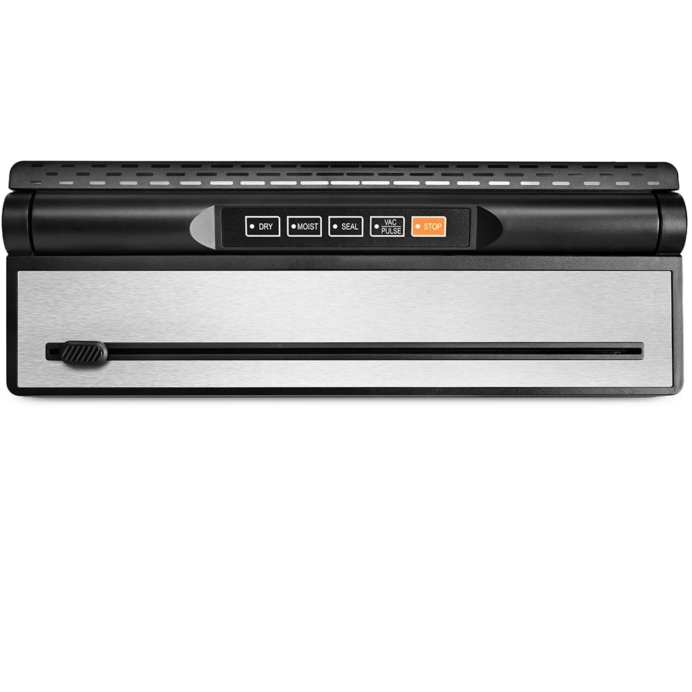VS6616 Compact Vacuum Sealer with Removable Drip Tray, Built-in Cutter, Dry & Moist Modes, Pulse Function & Accessory Hose for Containers and Bottles