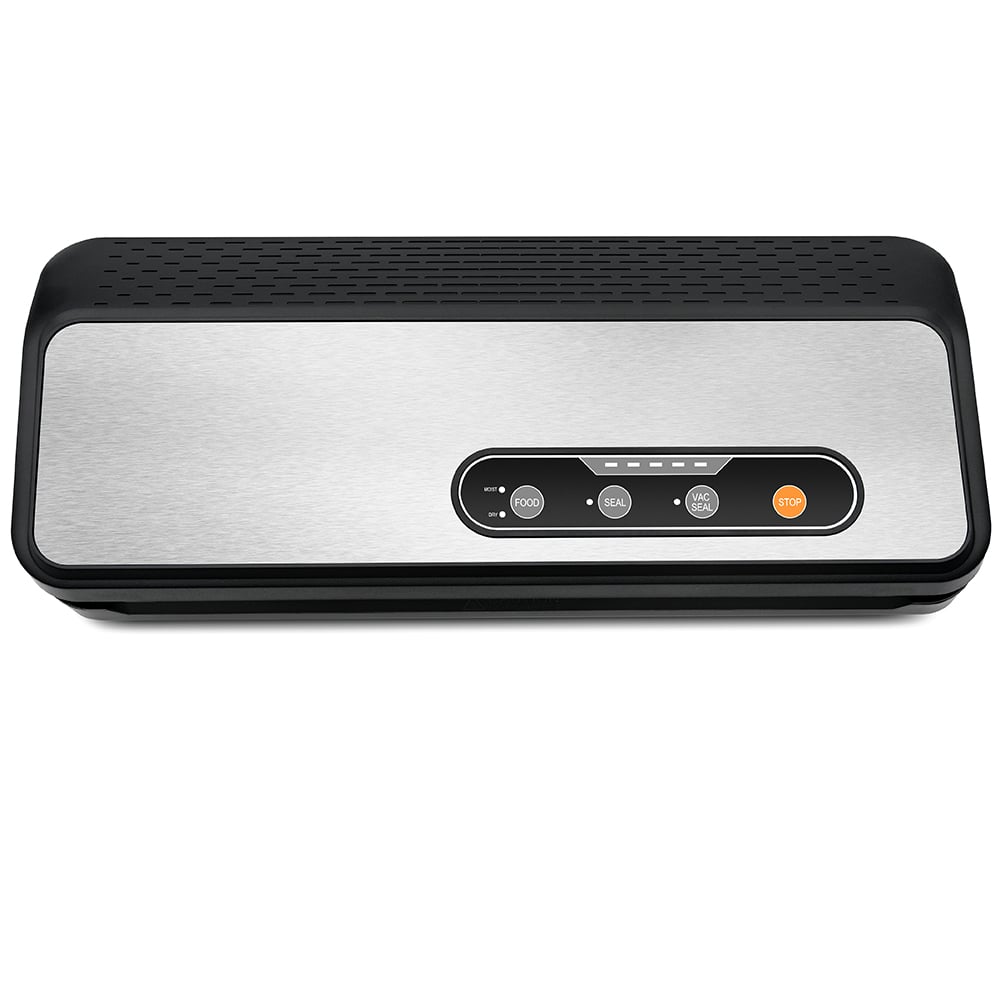 VS6604X Vacuum Sealer with Built-In Roll Storage, Built-in Cutter, Dry & Moist Modes, Pulse Function & Accessory Hose for Containers and Bottles