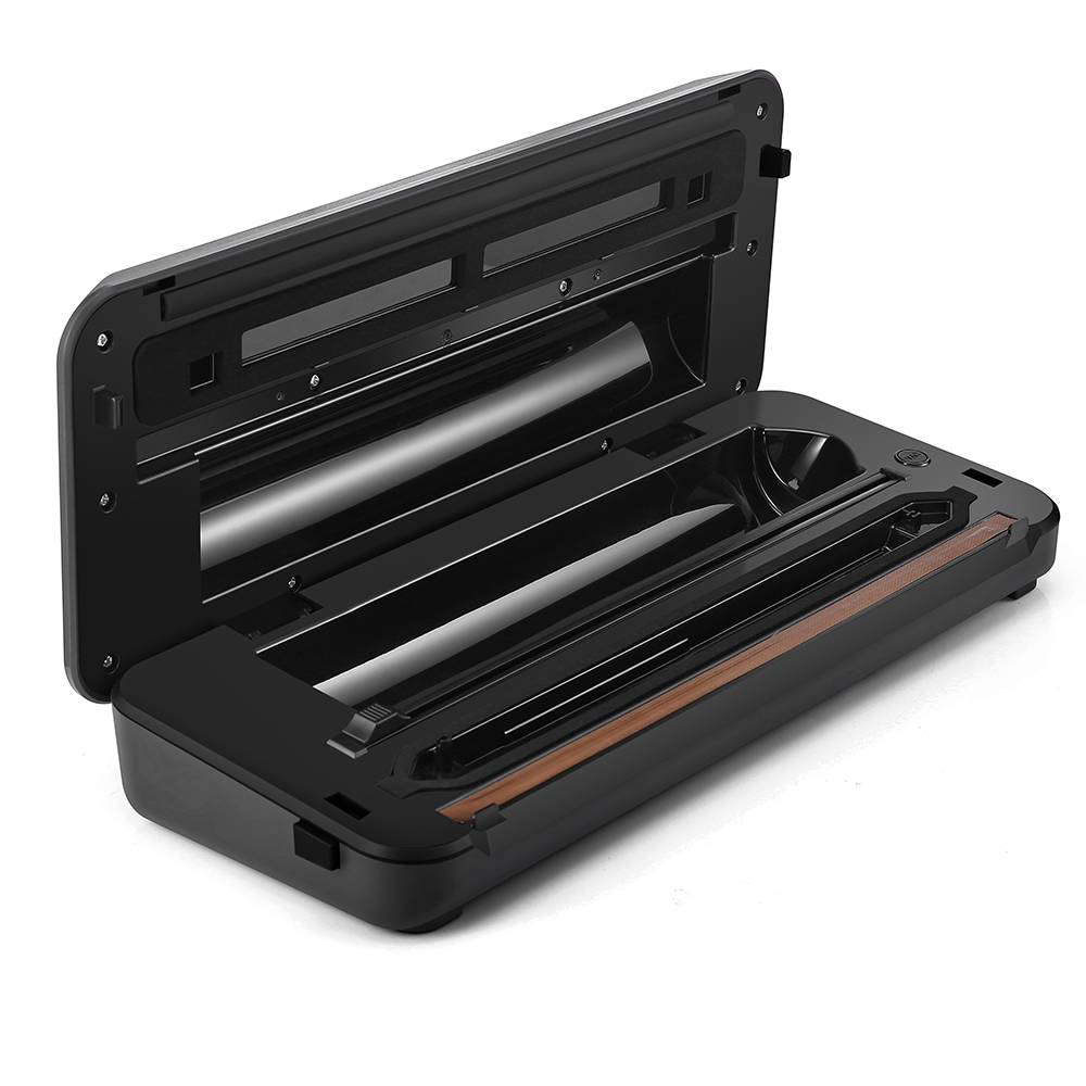 VS6607BX Vacuum Sealer with Built-In Roll Storage, Built-in Cutter, Countdown of the Remaining Sealing Time, Dry & Moist & Super Moist Modes, Pulse Function & Accessory Hose for Containers and Bottles