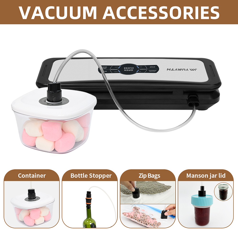 VS6682 Fully Automatic Vacuum Sealer with Removable Drip Tray, Built-in Cutter, Dry & Moist Modes, Normal & Gentle Pressure Setting, Accessory Hose for Containers and Bottles