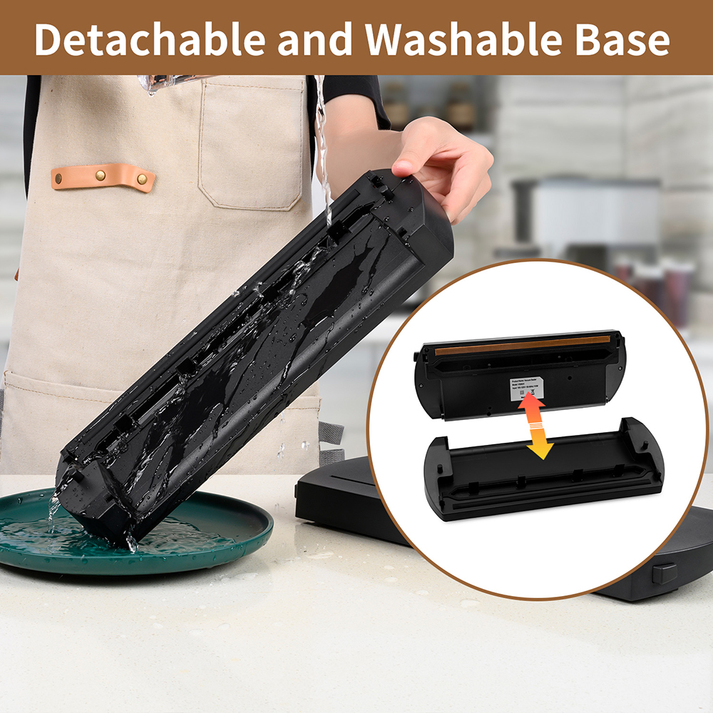 VS6632 Vacuum Sealer with Detachable Base, Built-in Cutter, Dry & Moist Modes,  & Accessory Hose for Containers and Bottles