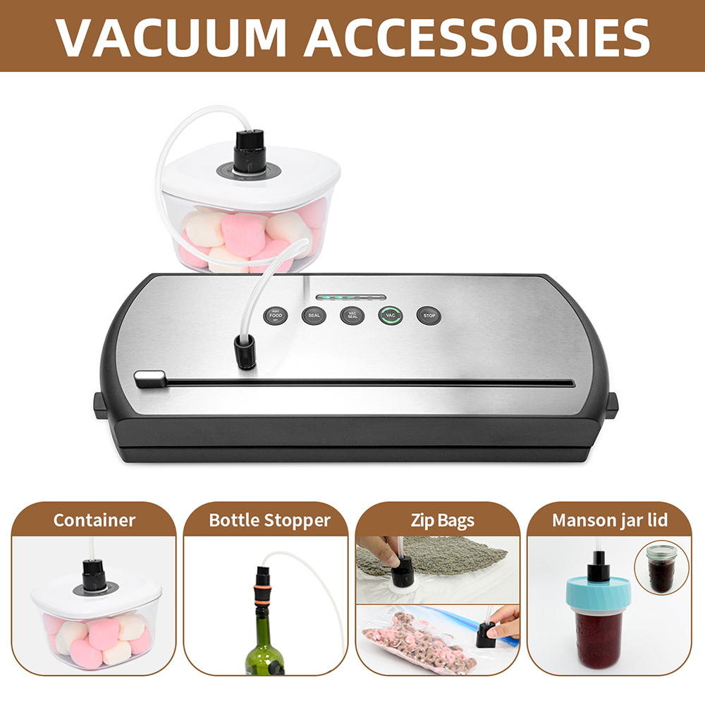 VS6632 Vacuum Sealer with Detachable Base, Built-in Cutter, Dry & Moist Modes,  & Accessory Hose for Containers and Bottles