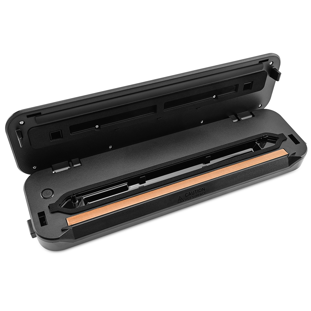 VS6611PX Compact Vacuum Sealer with Built-in Cutter, Removable Drip Tray, Countdown of the Remaining Sealing Time, Dry & Moist Modes, Pulse Function & Accessory Hose for Containers and Bottles