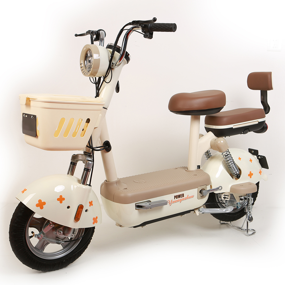 High-Power 500W Electric Bike with 48V/12A20A Battery, Pedals & Basket