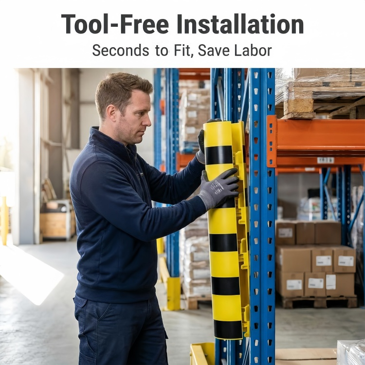 Warehouse Plastic Rack Protectors– Durable Shelf & Column Protector
