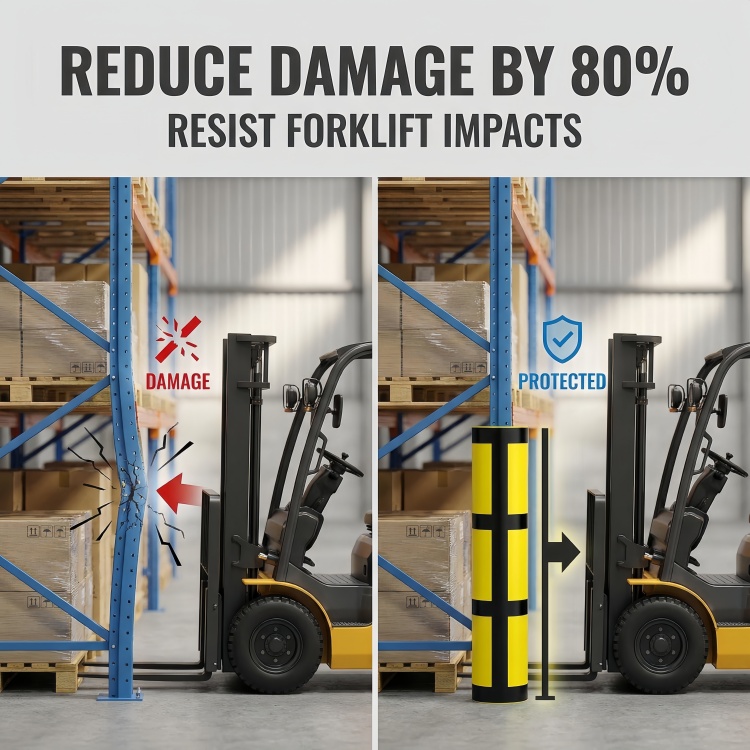 Warehouse Plastic Rack Protectors– Durable Shelf & Column Protector
