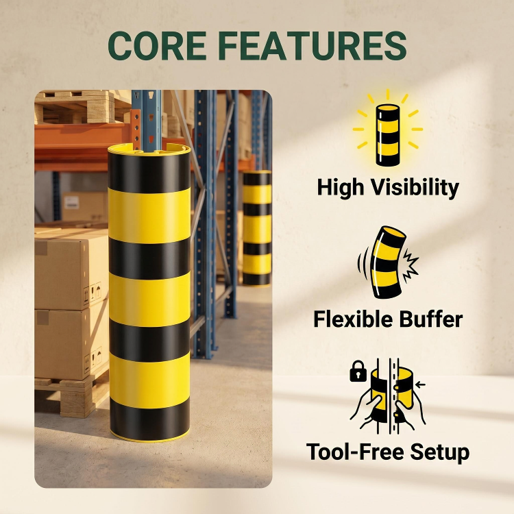 Warehouse Plastic Rack Protectors– Durable Shelf & Column Protector