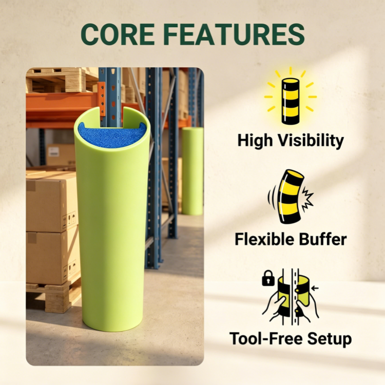 Plastic Column Protector Steel Racks Pallet Conventional Rack Protectors