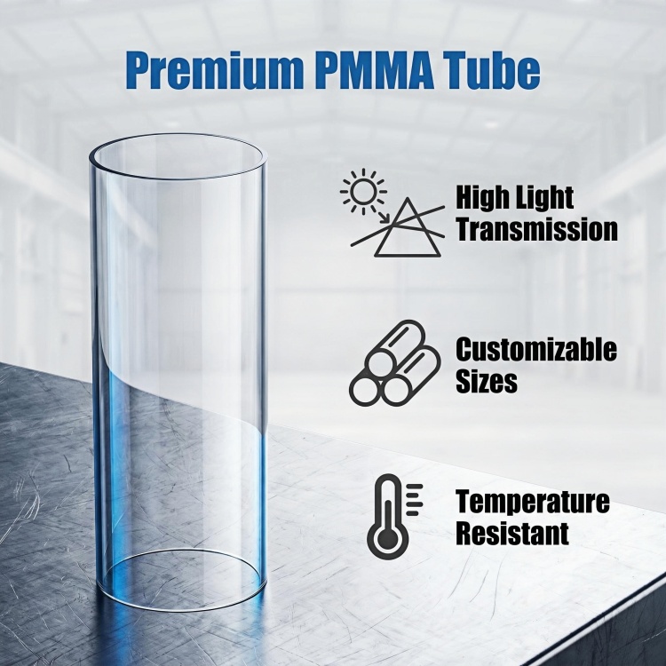 Acrylic Round Tube | Clear PMMA Tubing for Lighting & Display