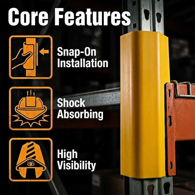 Plastic Rack Guard – Custom Heavy-Duty Warehouse Rack Protector