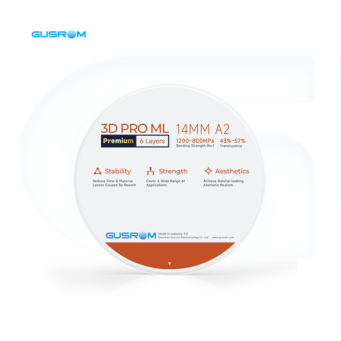 3D PRO ML Premium zirconia blocks, designed for simple digital dental solution 