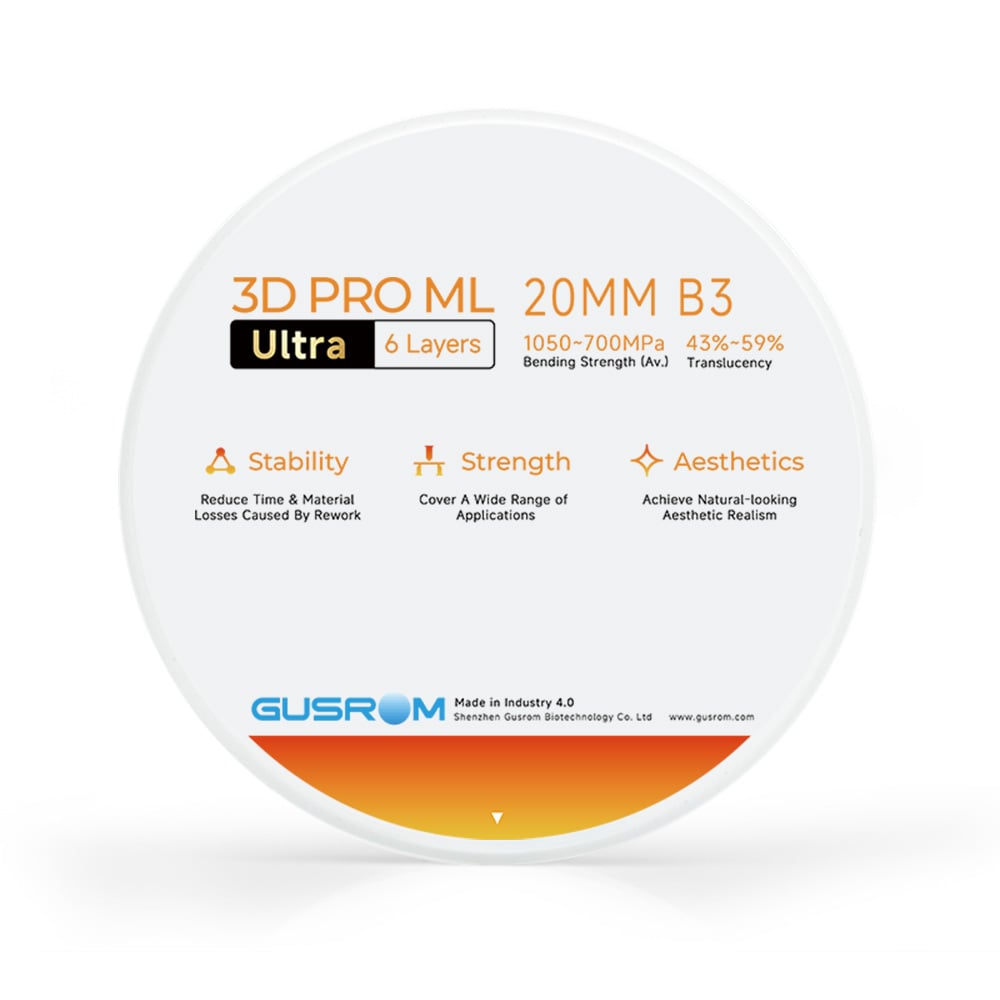 Gusrom 3D PRO ML Ultra Zirconia Disc-for Natural Zirconia Teeth
