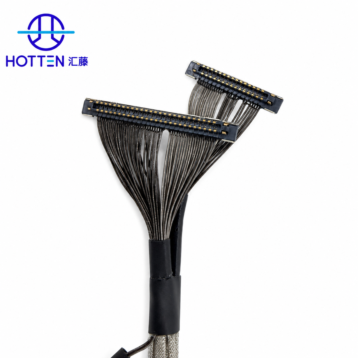 KEL XSLS 30-Pin to HRS DF36 20-Pin Hybrid Micro Coaxial Cable Assembly 80mm