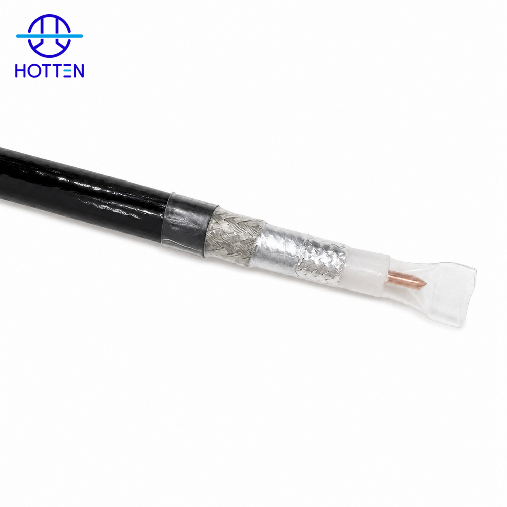 10GHz 50Ω Triple-Shield RF Coaxial Cable with 90dB Shielding