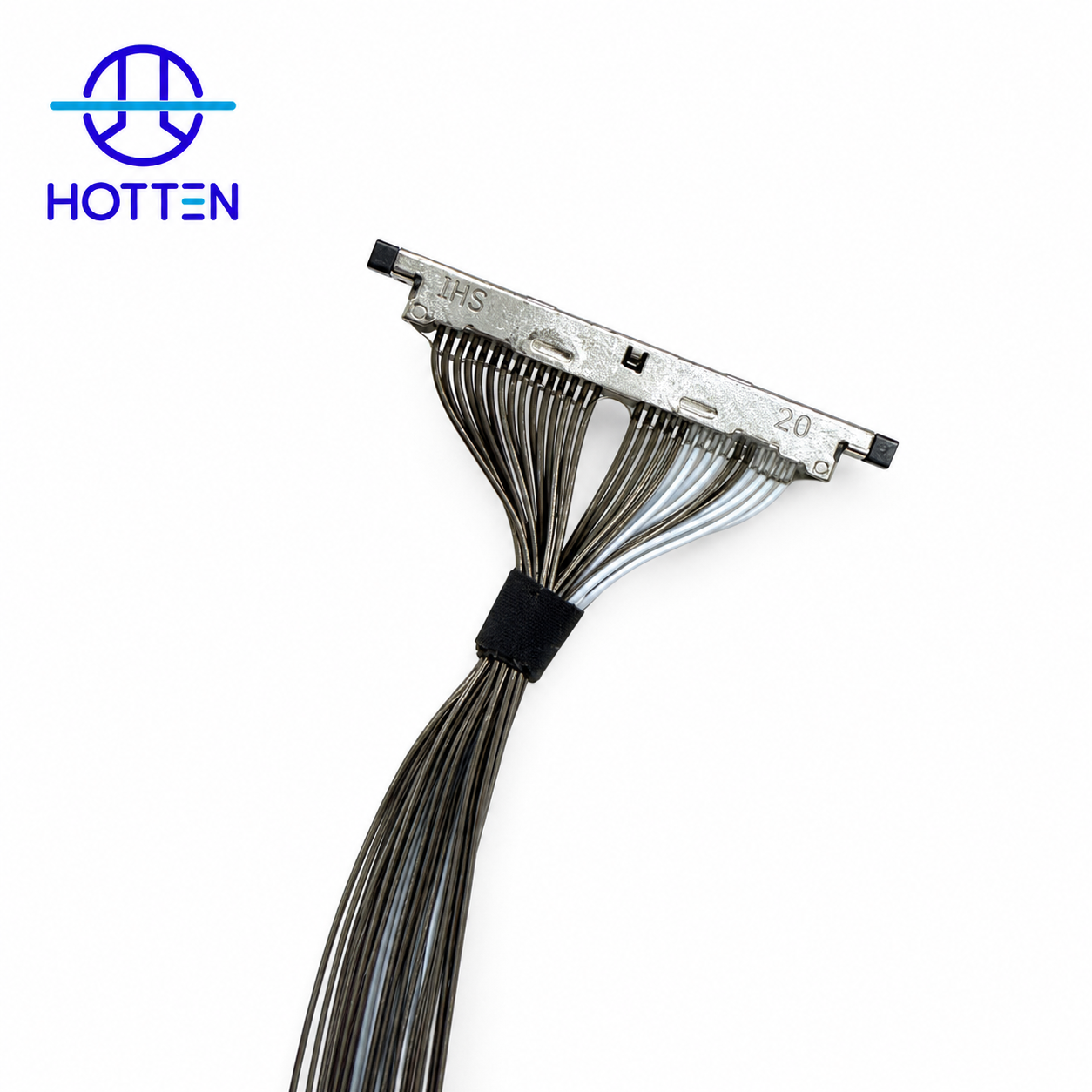 Custom HRS DF36 50 Pin 0.4mm Pitch 42AWG Micro Coaxial Cable Assembly for LVDS and High-Speed Applications