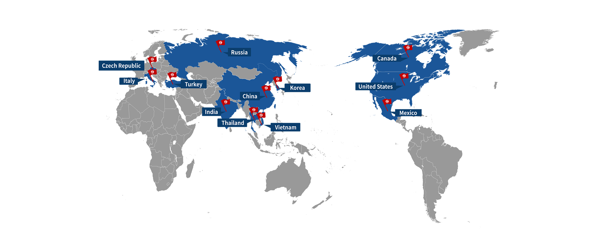 Products are distributed in North America, Europe, East Asia and other global markets, with exports accounting for 49.8% in 2023