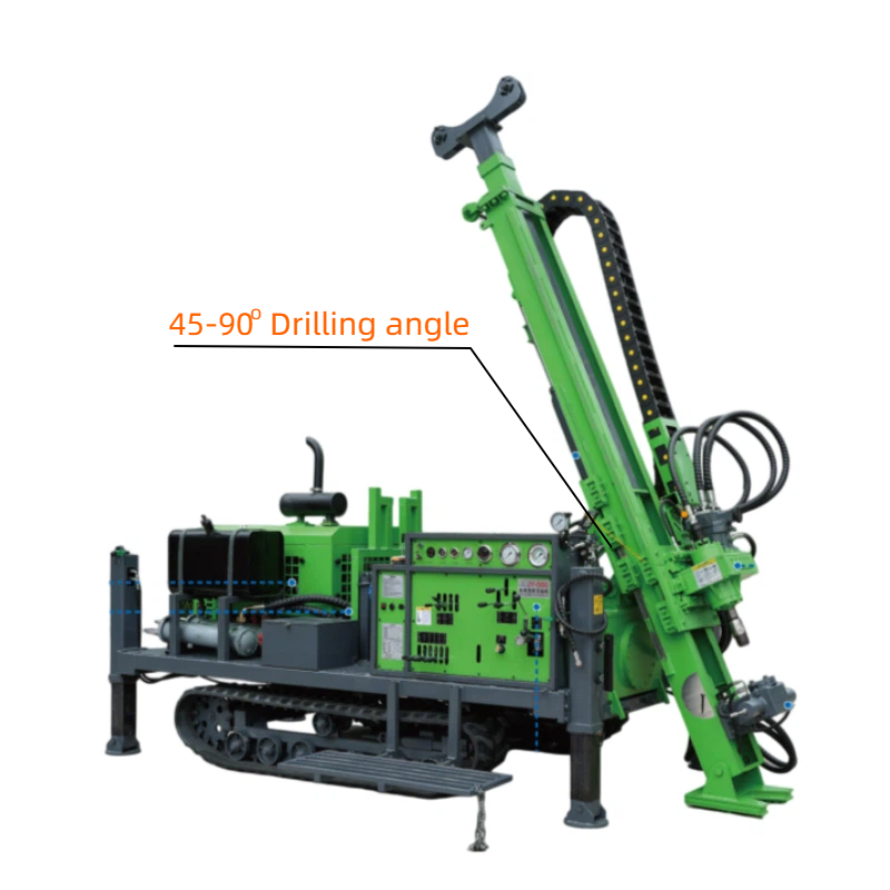 jy 500 rubber crawler type full hydraulic core drilling rig-2