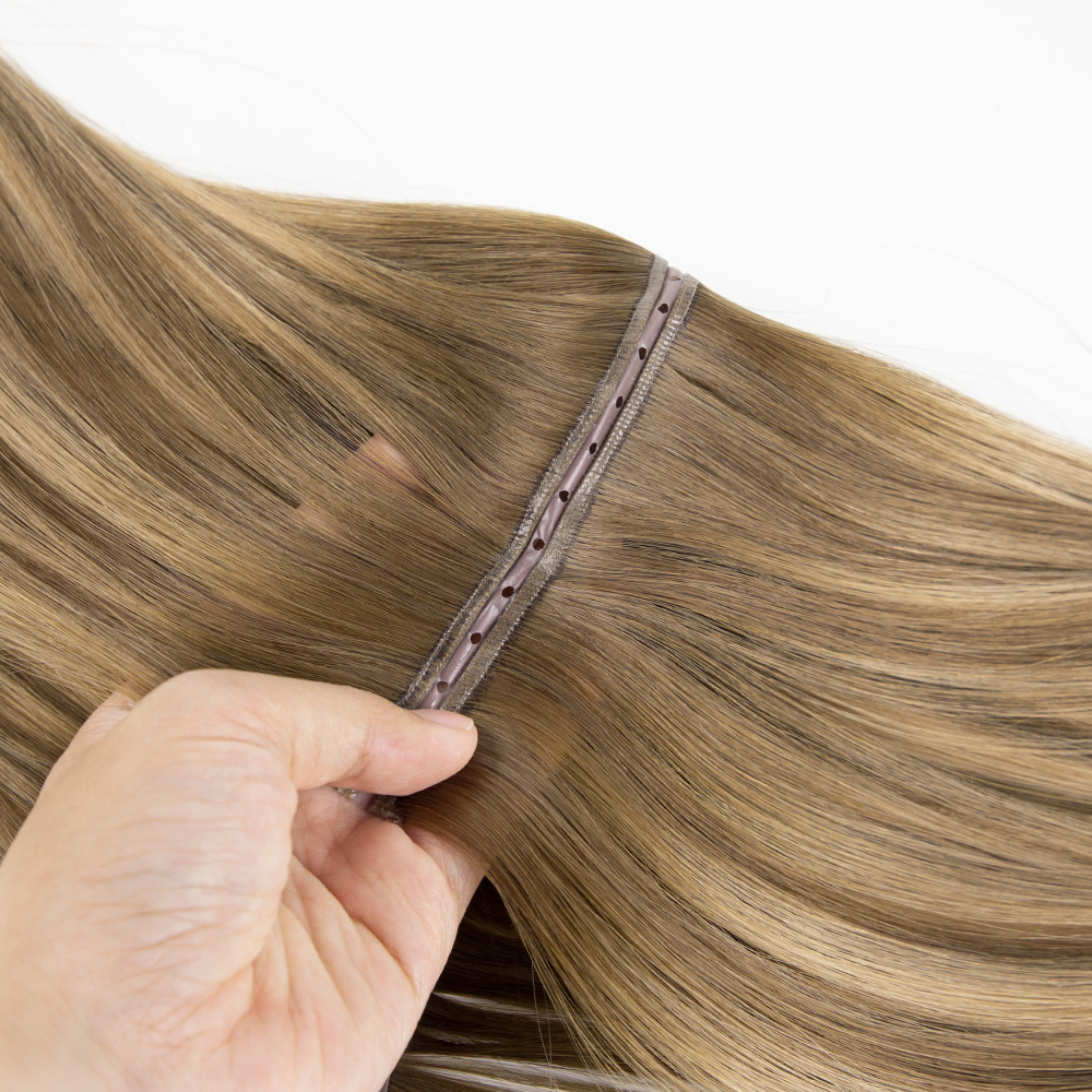 Lightweight Flexible Butterfly Weft 100% Cuticle-Intact Virgin Human Hair for Sew-In and Beaded Weft Installation