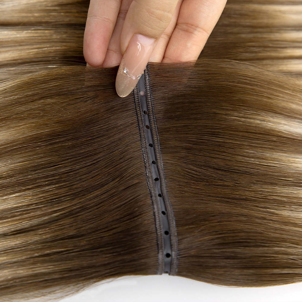 Lightweight Flexible Butterfly Weft 100% Cuticle-Intact Virgin Human Hair for Sew-In and Beaded Weft Installation