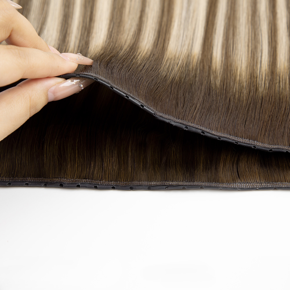 Lightweight Flexible Butterfly Weft 100% Cuticle-Intact Virgin Human Hair for Sew-In and Beaded Weft Installation