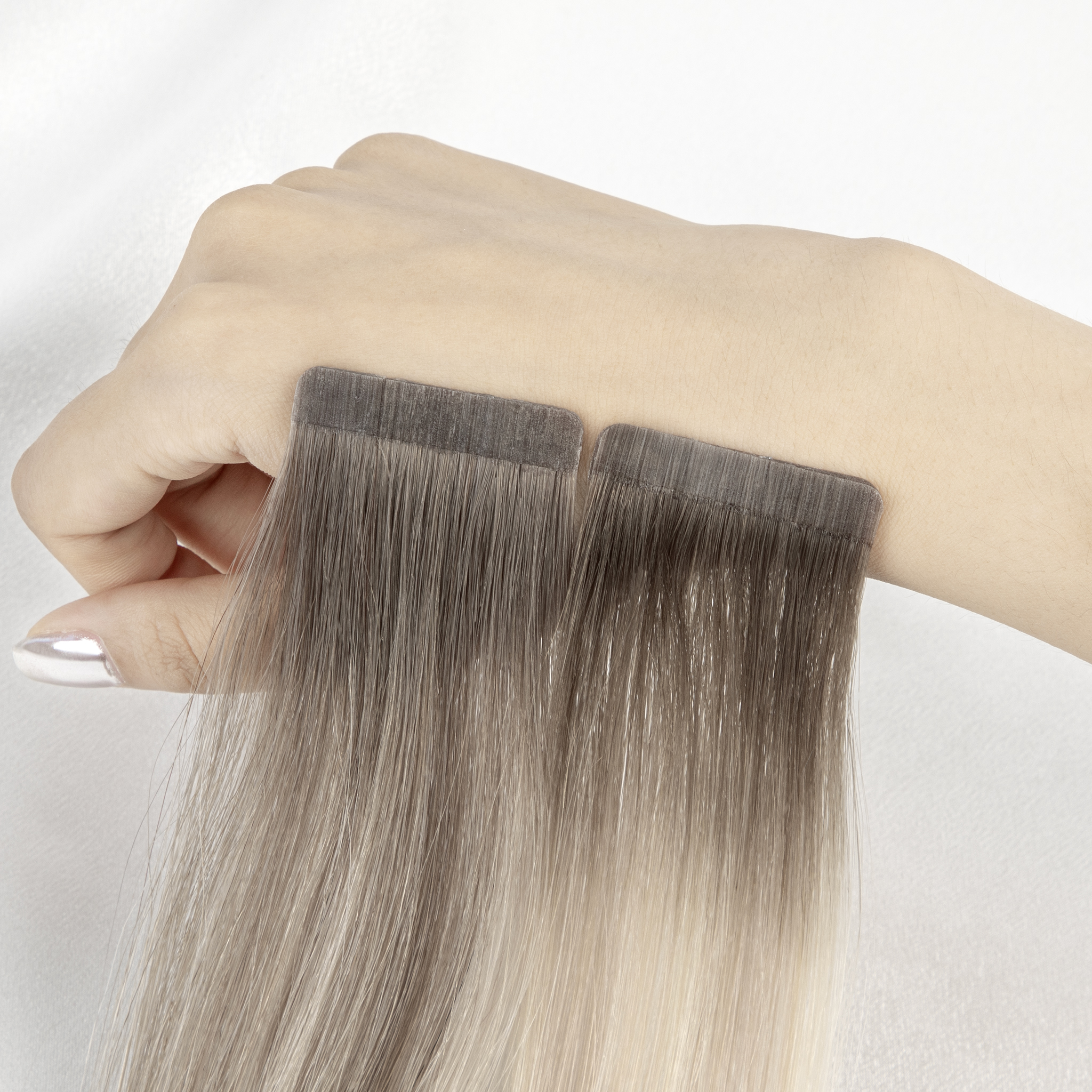 12A 13A Double Drawn Russian European Virgin Human Hair Tape In Extensions With German Water-Resistant Adhesive