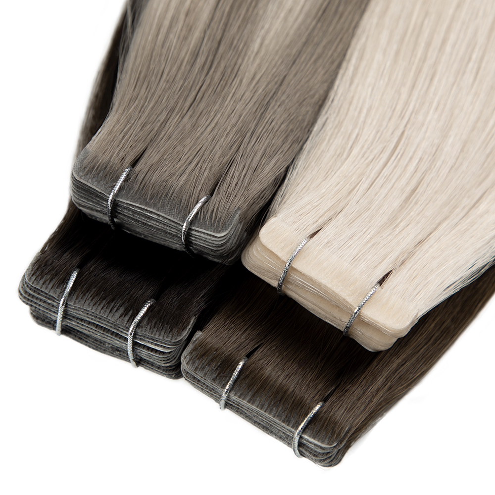 2.5g Injected Tape Hair Extensions With German Adhesive For Flat Scalp-Like Root Appearance