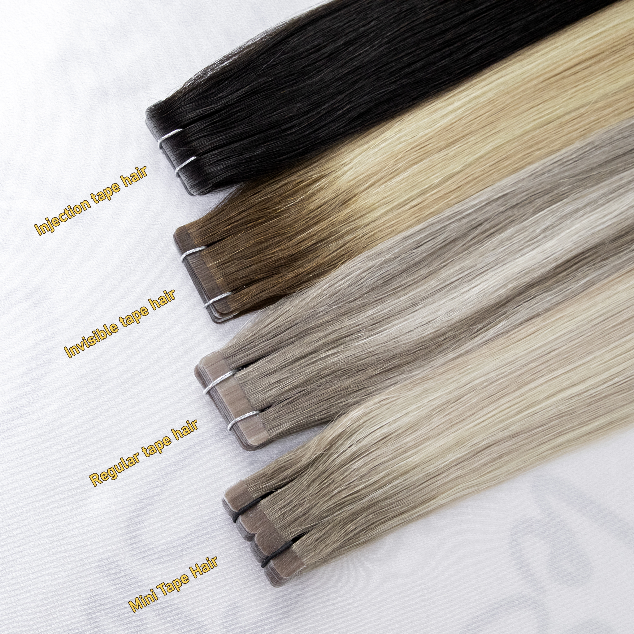 2.5g Invisible Tape Hair Extensions With Imported Soft PU And Silk Technology For Discreet Tape Attachment