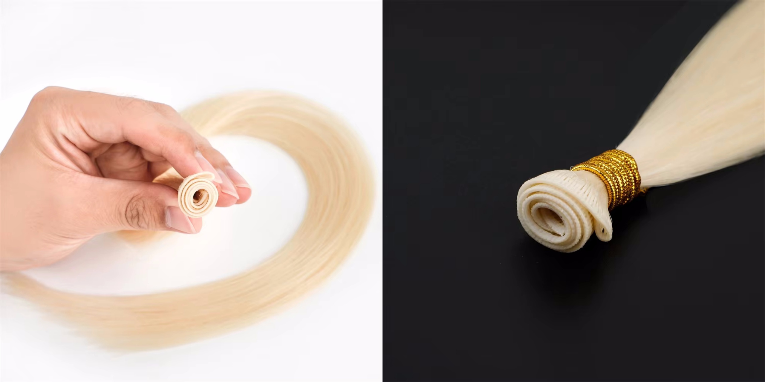 Leshine New Design handtied wefts Invisible Flat Weft Weave Human Hair Extensions Vendors Seamless Genius Weft manufacture