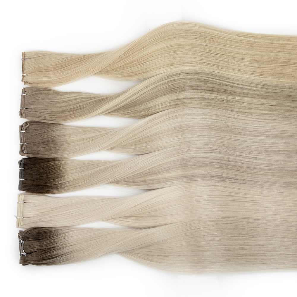 Original Genius Weft 20g Ultra Thin Cuttable Double Drawn Virgin Human Hair Extensions By Trademark Holder LeShine Hair