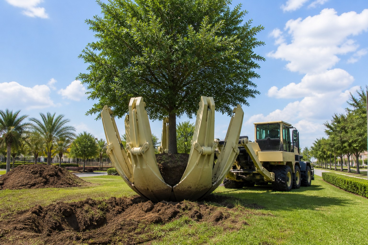 Tree Spade Machines in Commercial Landscaping: How Contractors Move Mature Trees Without Losing Them