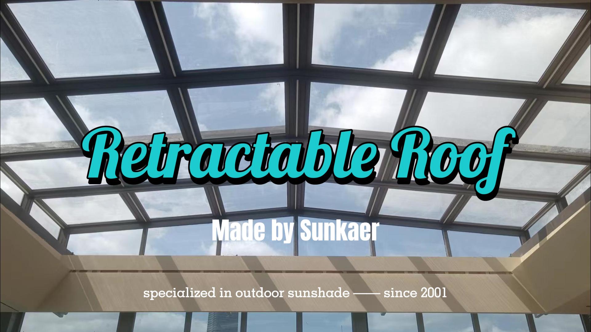Sunkaer 100% Custom Electric Retractable Roof — Durable, Motorized Roofing for Restaurants & Venues