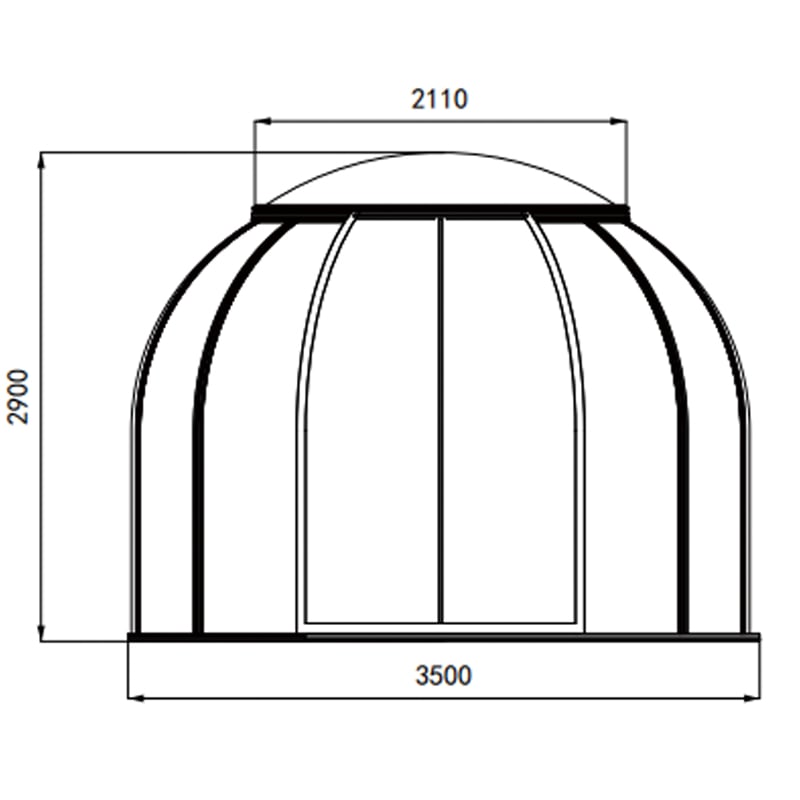 Waterproof Hotel Resort Glamping Tent Polycarbonate Dome House