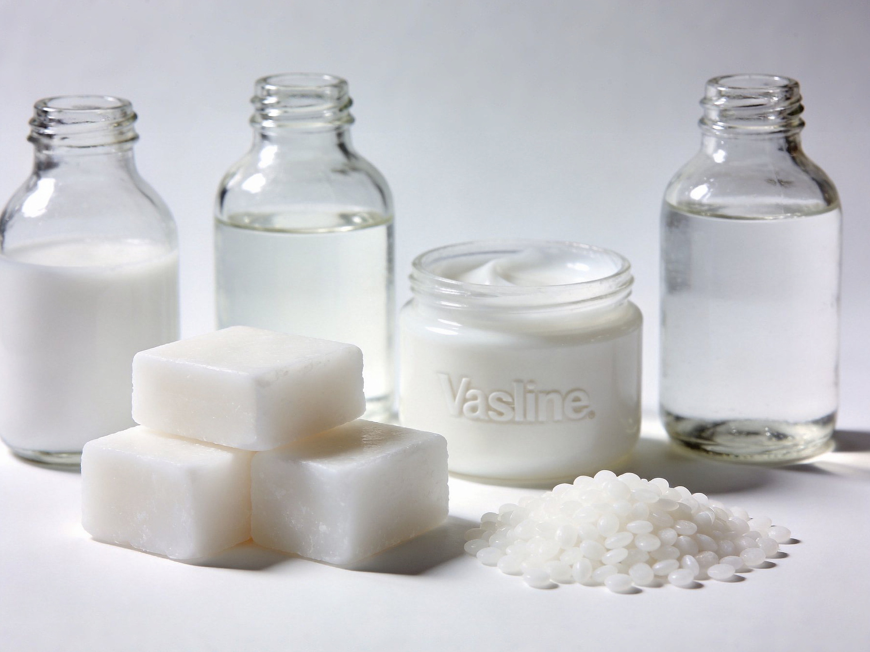 Vaseline, mineral oil, and paraffin wax stabilized by Antioxidant BHT