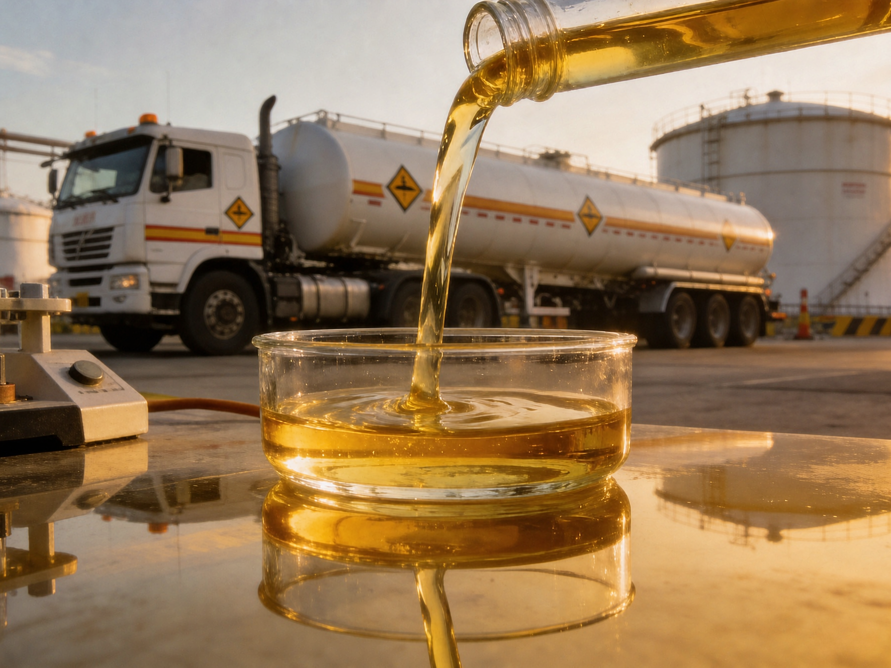 Industrial lubricant oil protected by Antioxidant BHT for equipment durability