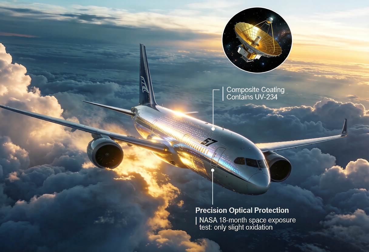 UV-234 as light stabilizer in Boeing 787 aerospace coatings