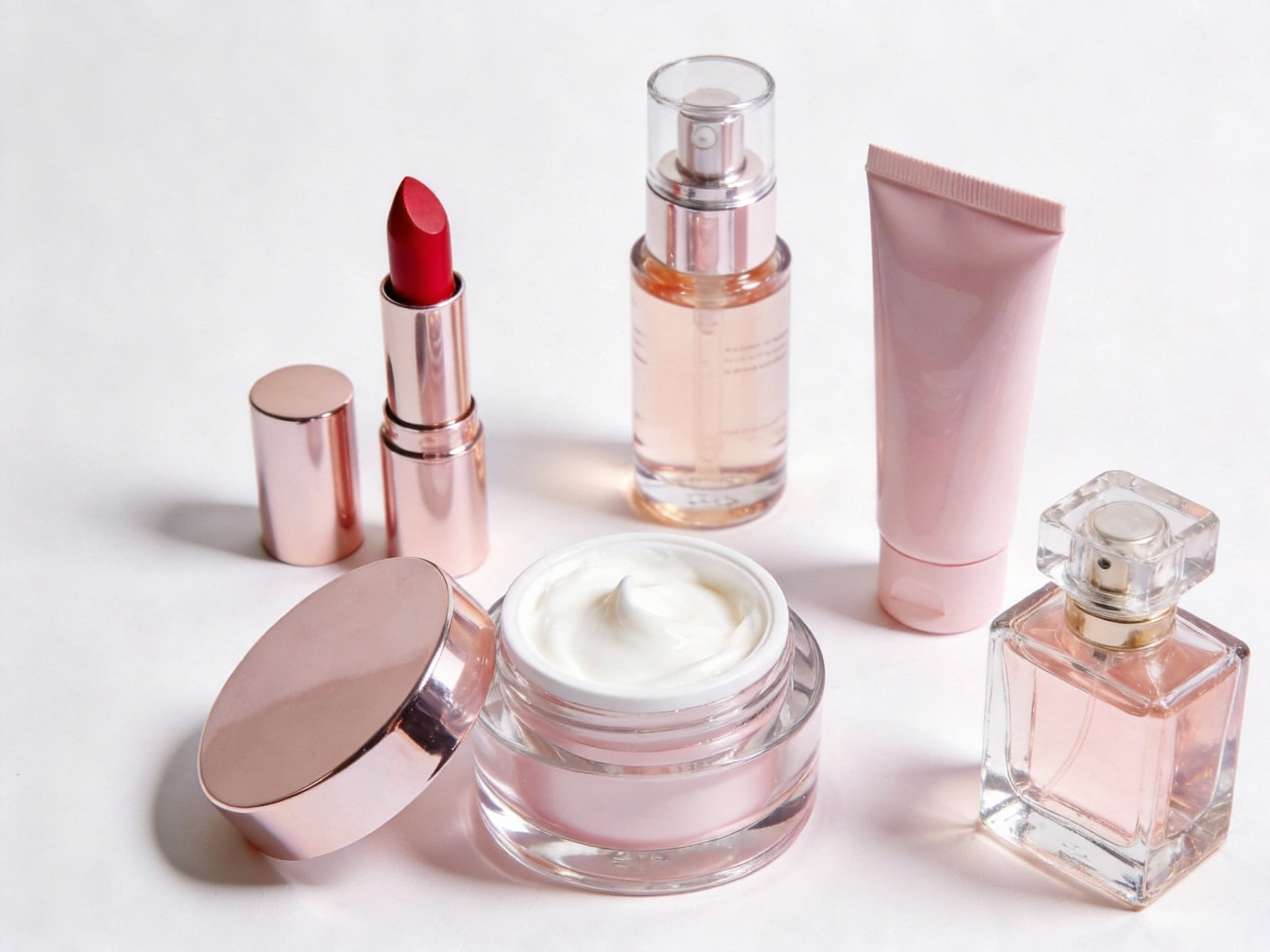 Cosmetics including lipstick, face cream, and perfume stabilized by Antioxidant BHT