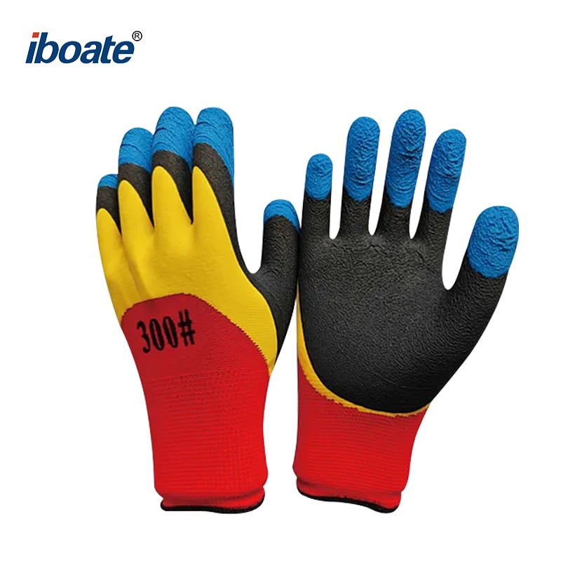 Latex Half-Dipped Work Gloves - Triple-Layer Reinforced High-Stretch Safety Gloves