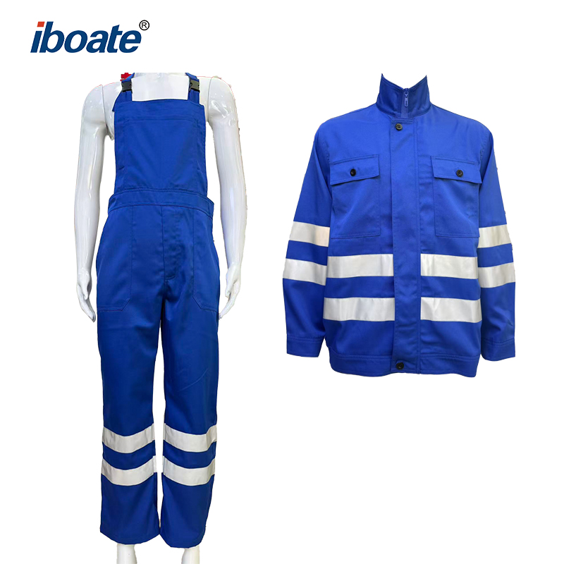 Iboate High-Visibility Workwear Set - Reflective Safety Jacket & Overalls