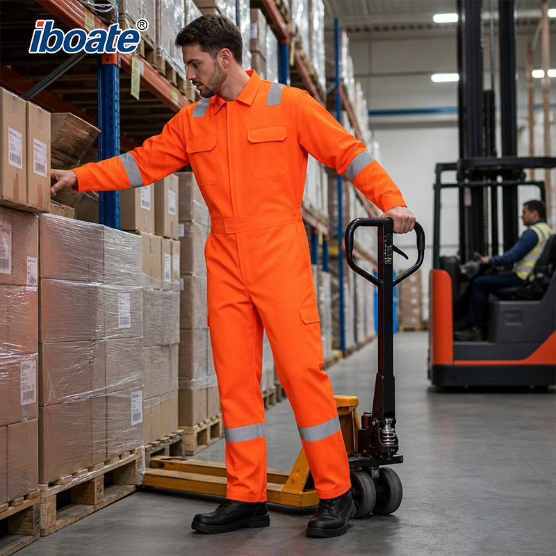 Iboate® Hi-Vis Reflective Cotton Work Coverall — Model JP0803 — Product Detail Page