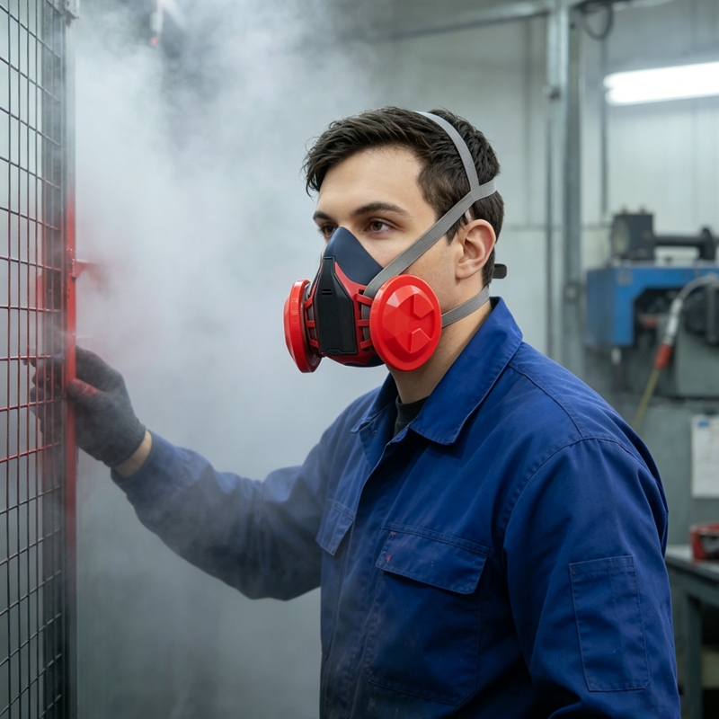 iboate half face respirator   niosh certified industrial dust  fume mask-2