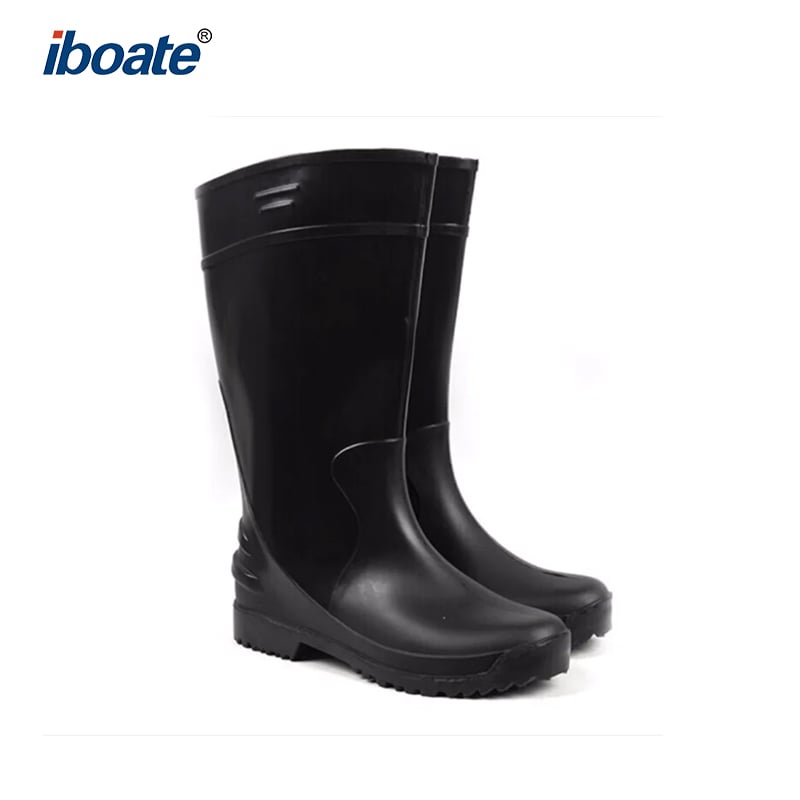 iboate High-Top PVC Safety Boots Waterproof Chemical-Resistant