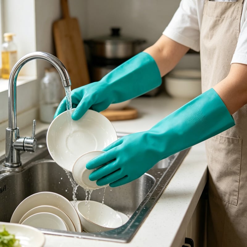 iboate 0056 green nitrile chemical resistant gloves   en 374 certified industrial protective gloves-0