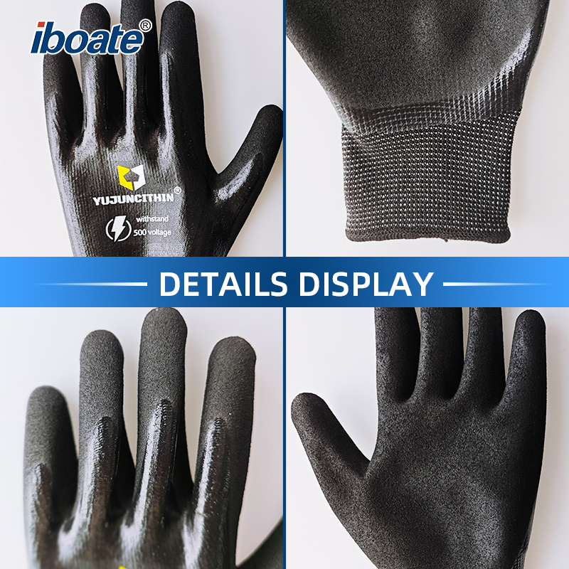 Iboate Cut-Resistant Electrical Work Gloves – Level 5 Cut &500V Protection Touchscreen Compatible