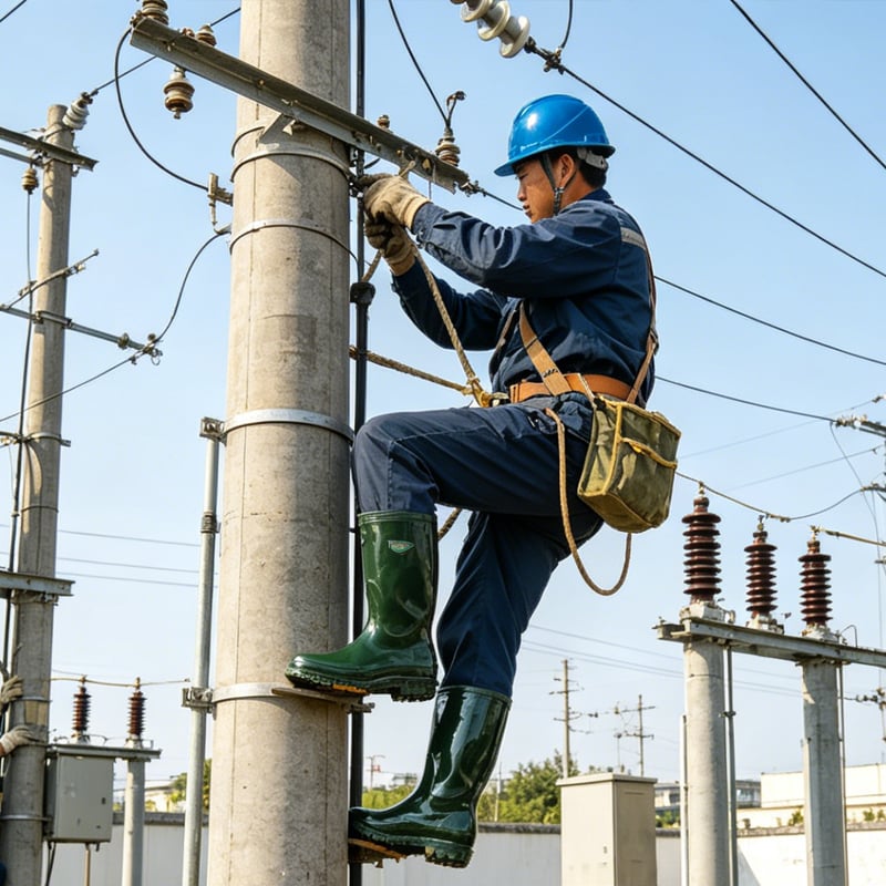 iboate 35kv insulated safety boots   premium protection for high   voltage work-2