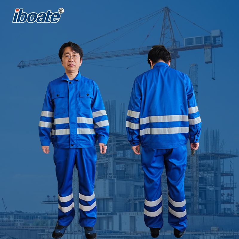 Iboate High-Visibility Workwear Set - Reflective Safety Jacket & Overalls
